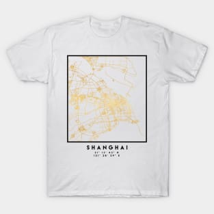 SHANGHAI CHINA CITY STREET MAP ART T-Shirt